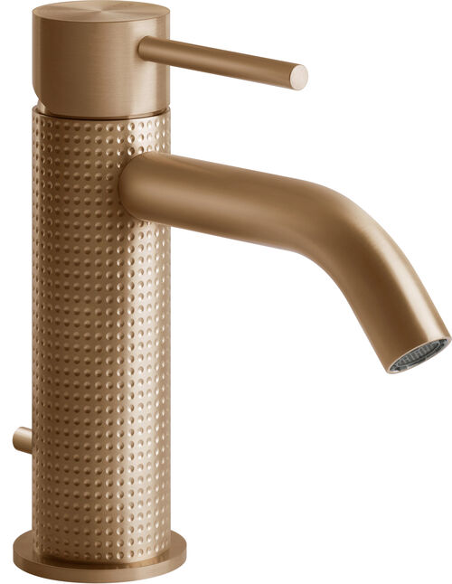 Einlochmischer Gessi 316 Warm bronze brushed PVD Cesello