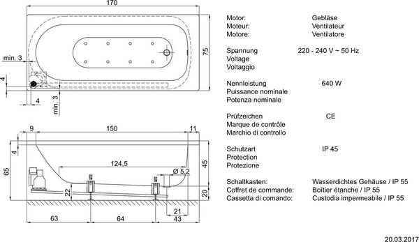Whirlwanne Alterna steel air Weiss D&uuml;sen und Garnituren verchromt image number 1