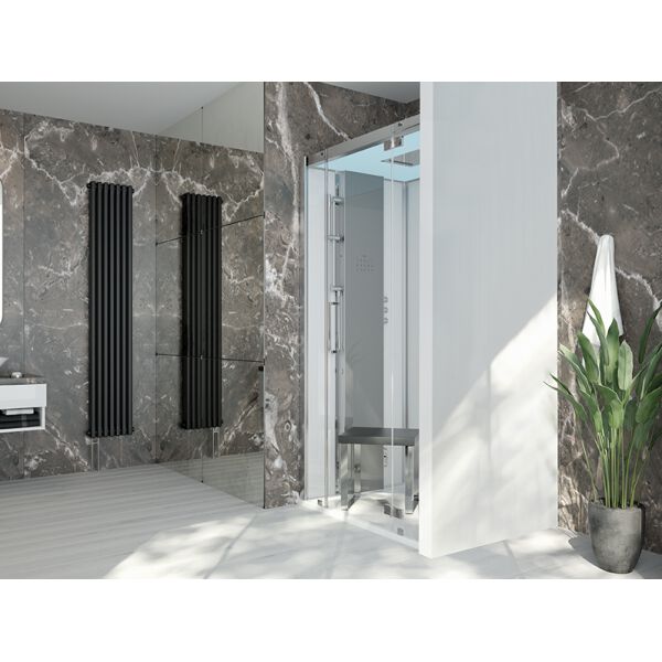 Dampfdusche Hoesch Sense Perience Weiss Echtglas klar EverClean image number 1
