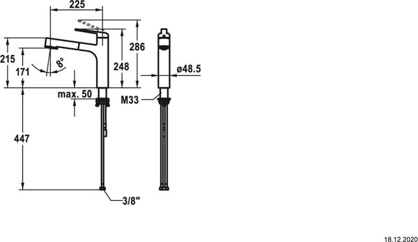 Sp&uuml;ltischmischer KWC Domo E Edelstahl matt image number 1