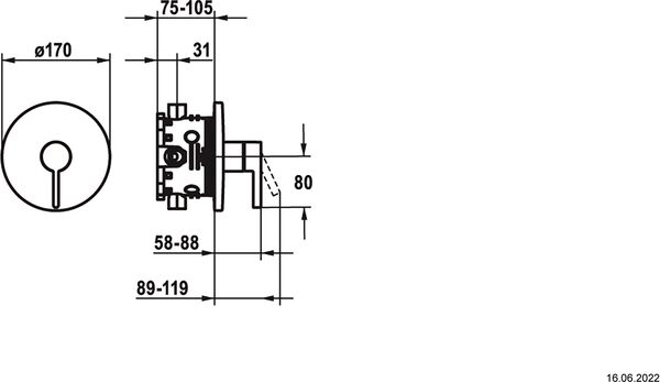 Duschenmischer-Endmontageset KWC Fit Verchromt image number 1