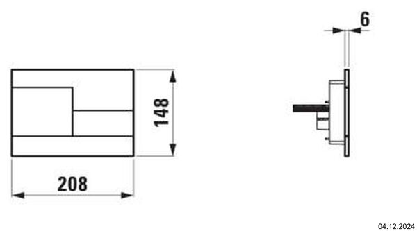 Bet&auml;tigungsplatte Laufen Ineo Skyline Verchromt image number 1