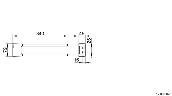 Handtuchhalter Keuco Aveno Verchromt image number 1