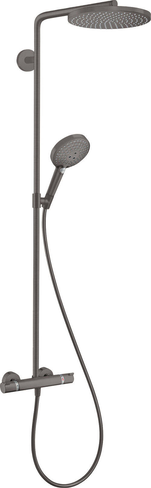 Showerpipe Hansgrohe Raindance S 240 Powder Rain Eco Smart Brushed black chrome
