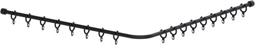 Duschvorhangstange Nosag Cavere Schwarz matt
