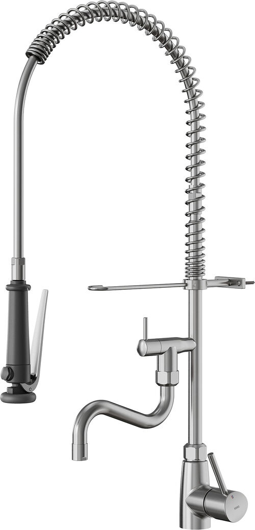 Geschirrwaschbrause KWC Gastro E Edelstahl geb&uuml;rstet