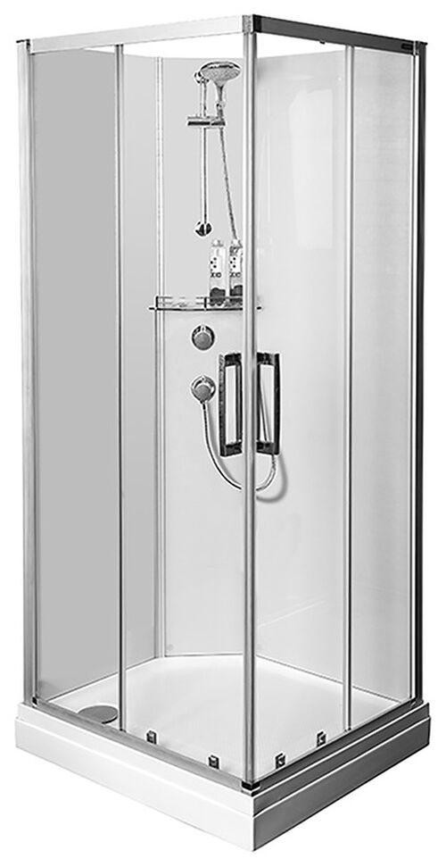 Cabine de douche compl&egrave;te Duscholux Cabinet (Optima C ) Argent &eacute;lox&eacute; Verre clair