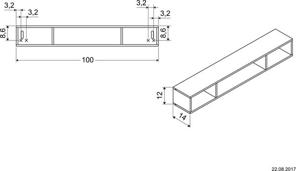 Regalelement Duravit L-Cube Flannel grey hochglanz image number 1