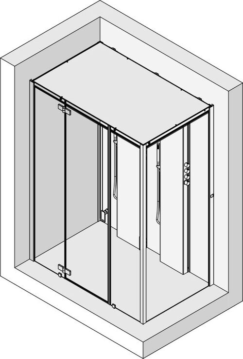 Dampfdusche Hoesch Sense Perience Weiss Echtglas klar EverClean