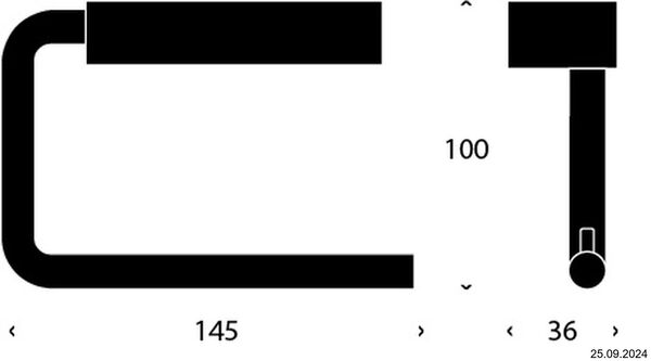 Papierhalter Frost Quadra Polished gold image number 1