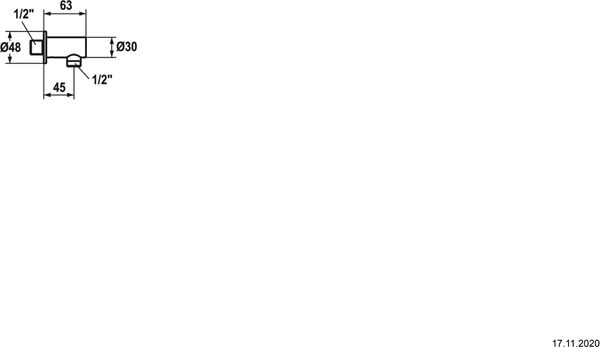 Anschlussbogen KWC Edelstahloptik image number 1