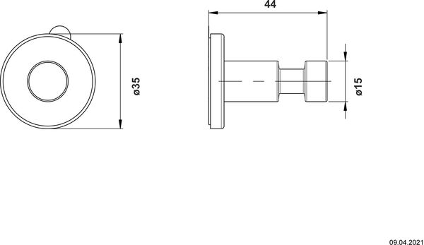 Haken Bodenschatz universal Adesio Schwarz matt image number 1