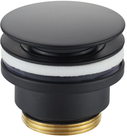 Piletta con placca ClickClack Nero opaco