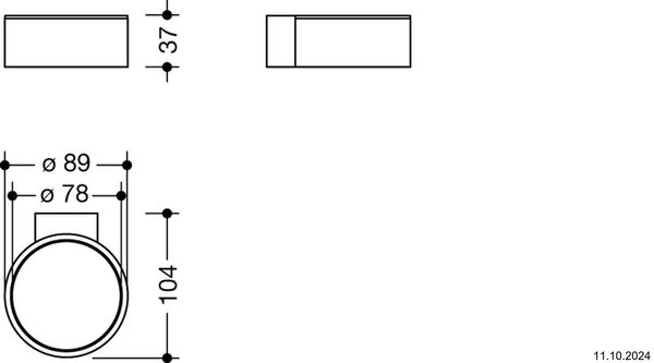 F&ouml;hnhalter Hewi S900 Dunkelgrau Pulverbeschichtet image number 1