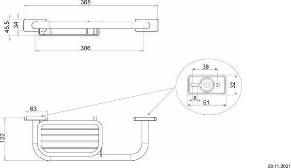 Haltegriff Bodenschatz Chic 22 Verchromt image number 1