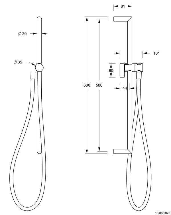 Garniture de douche Fantini Chrom&eacute; image number 1