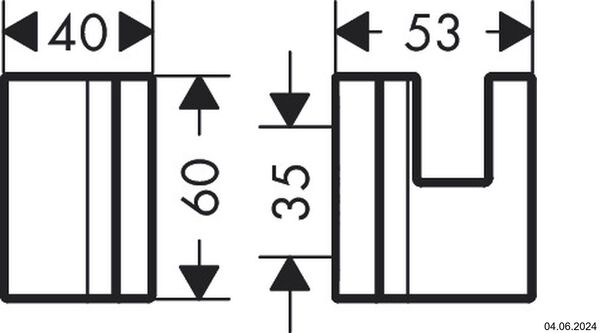 Handtuchhaken Axor Universal Rectangular Schwarz matt image number 1
