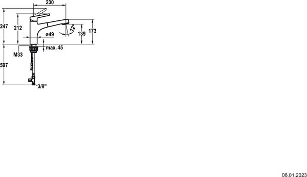 Sp&uuml;ltischmischer KWC Suno Chromeline image number 1
