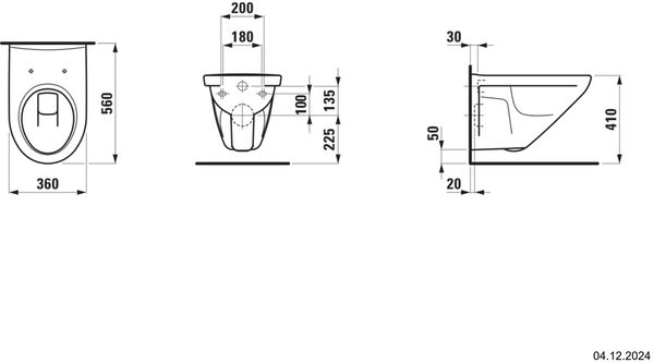 Cuvette murale Moderna R Blanc image number 1