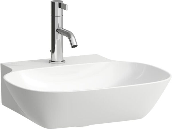 Lavabo d'appoggio Ino, senza foro per rubinetteria, 45 x 41 cm, altezza 12 cm, con troppopieno, image number 0