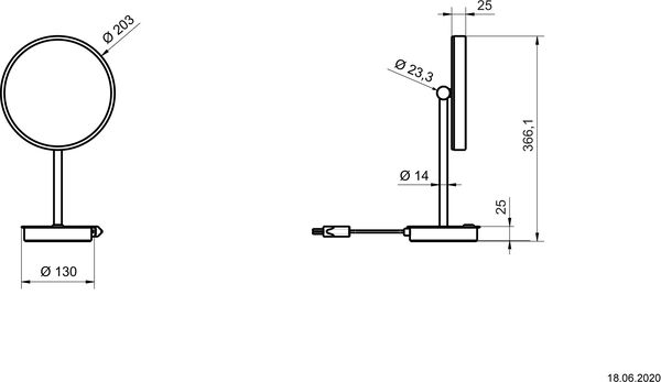 Kosmetikspiegel Neoperl Maia Verchromt image number 1