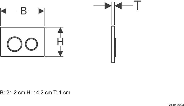 Plaque de d&eacute;clenchement Geberit Omega20 round Blanc/Brillant/Blanc image number 1
