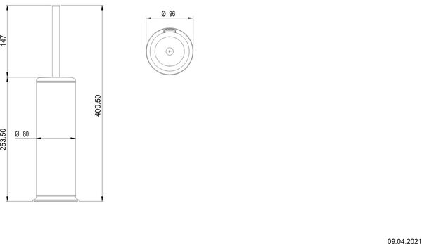 Klosettb&uuml;rstenhalter Bodenschatz Lindo Verchromt image number 1