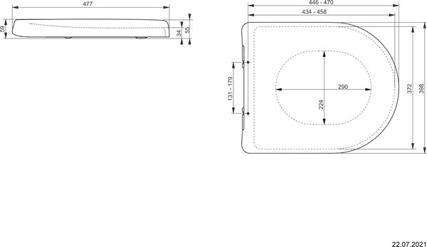 Klosettsitz Toto MH-Serie Weiss image number 1
