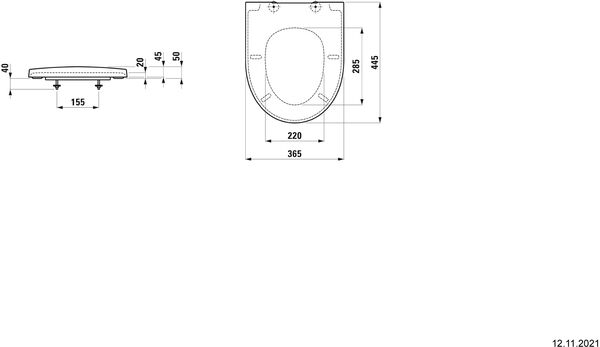 Klosettsitz Laufen Moderna S Weiss image number 1