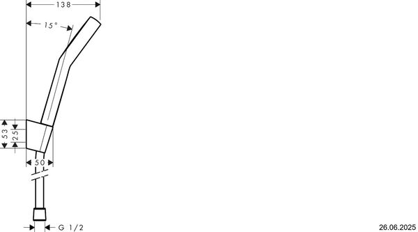 Douche &agrave; main Hansgrohe Activera Select S EcoSmart Noir mat image number 1