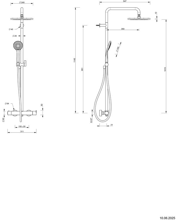 Showerstation Fantini Myo Verchromt image number 1