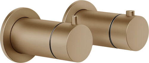 Duschmischer-Endmontageset Gessi Anello / Ingranaggio Warm bronze brushed PVD