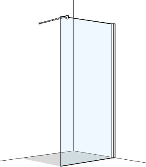 Cloison lat&eacute;rale &agrave; pose libre Koralle S400 Plus Noir mat Verre clair