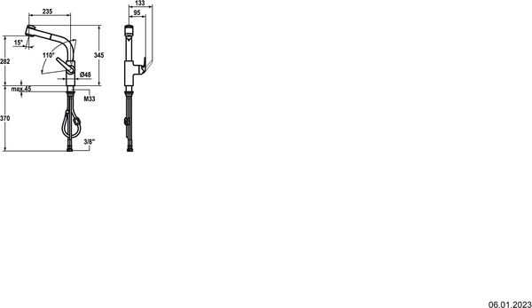 Sp&uuml;ltischmischer KWC Domo.5 Chromeline image number 1