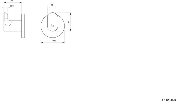 Handtuchhaken Bodenschatz Nia Adesio Nickel brushed image number 1