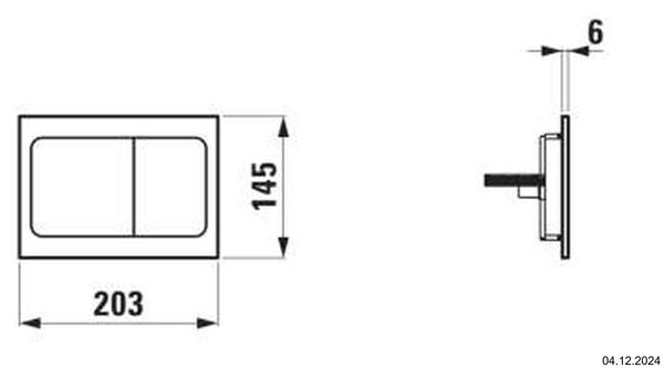 Bet&auml;tigungsplatte Laufen Ineo Air Mattverchromt image number 1