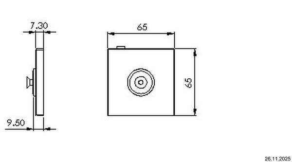 Klebeadapter Bodenschatz Adesio Verchromt image number 1