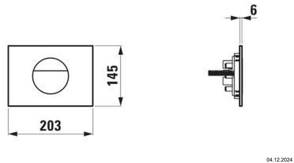 Bet&auml;tigungsplatte Laufen Ineo Sunrise Schwarz matt image number 1
