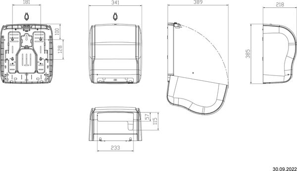 Handtuchrollenspender Pura Premium Weiss matt image number 1
