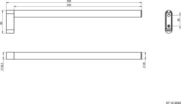 Handtuchhalter Alterna piana Schwarz matt image number 1
