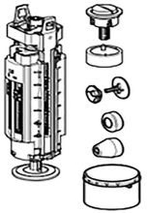 Zweimengen-Sp&uuml;lgarnitur Geberit Verchromt