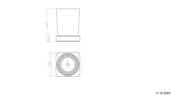 Glashalter Alterna direta Schwarz matt image number 3