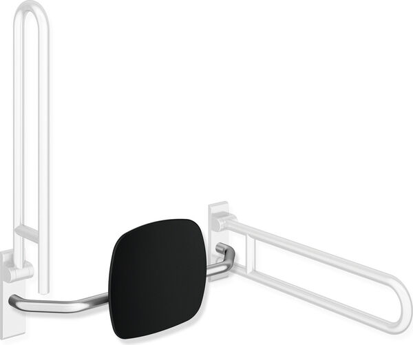 R&uuml;ckenst&uuml;tze Hewi 805 Edelstahl matt Lehne Tiefschwarz image number 0