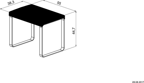 Duschhocker Hoesch Schwarz image number 1
