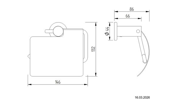 Papierhalter Nosag Ineoline Plus Edelstahl glanz image number 1