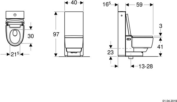 Dusch-WC AquaClean Mera Classic AP Weiss image number 1