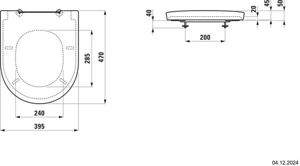 Klosettsitz Laufen New Classic Weiss matt image number 1