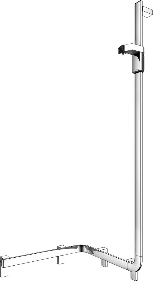 Duschhandlauf Keuco Collection Axess mit Brausestange Verchromt Brausenschieber verchromt