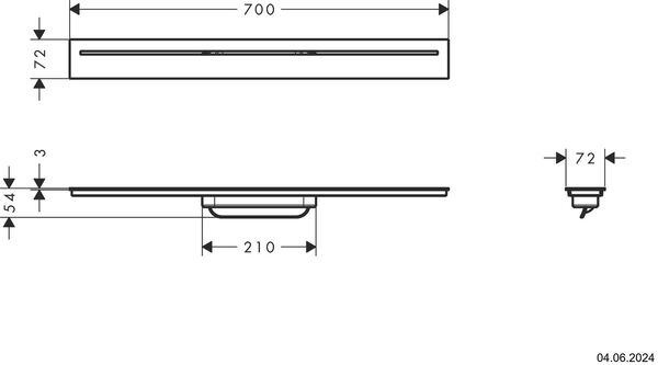 Duschrinne Axor Drain Brushed brass image number 1
