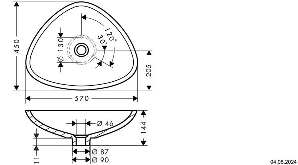 Auflegewaschtisch Axor Massaud Weiss image number 1
